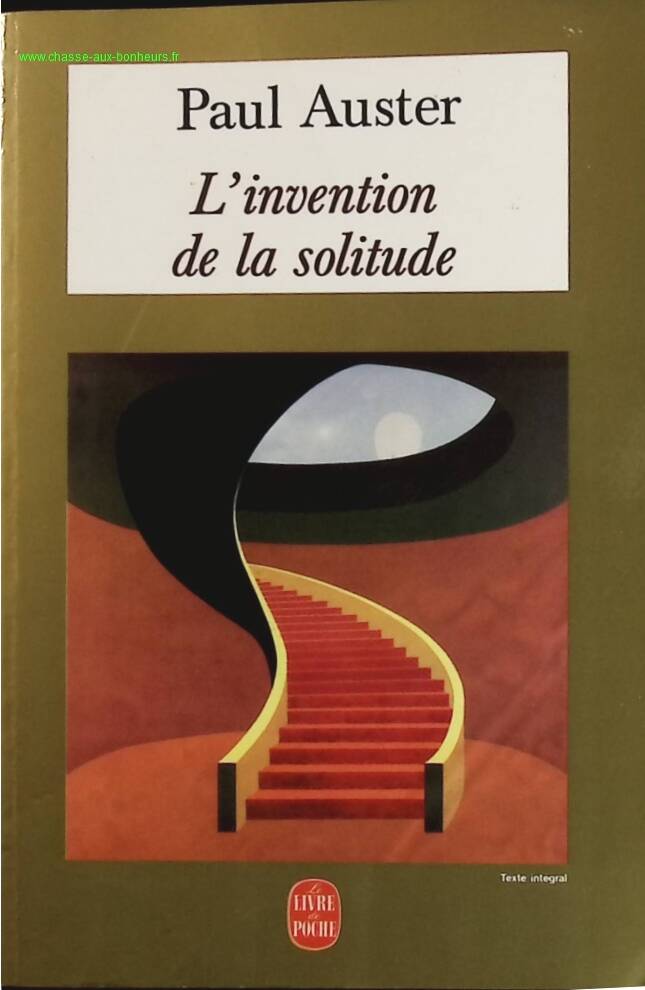 The Invention of Solitude - Paul Auster - book