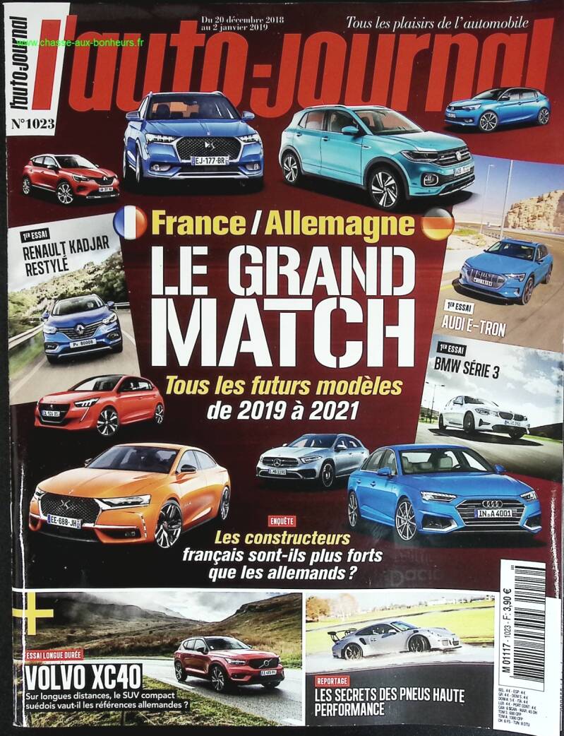 France Germany the big match - L'auto journal - n° 1023 - 2018 - magazine review - car