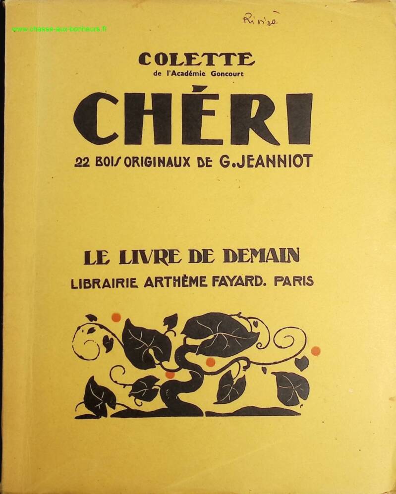Chéri - Le livre de demain - Colette - Livre