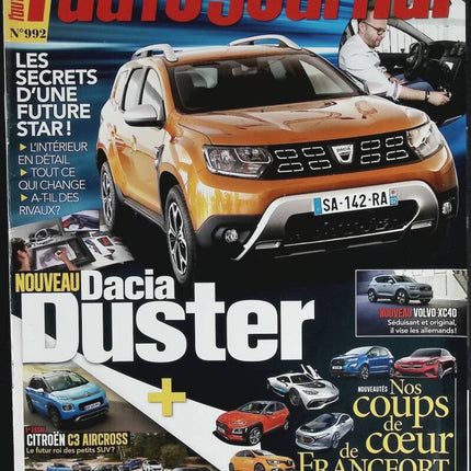 Nouveau Dacia Duster - L'auto journal - n° 992 - 2017 - revue magazine - voiture