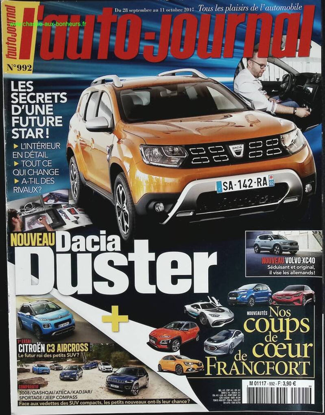 Nouveau Dacia Duster - L'auto journal - n° 992 - 2017 - revue magazine - voiture
