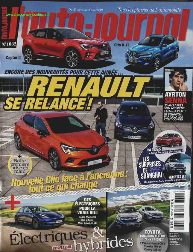 Renault se relance - L'auto journal - n° 1032 - 2019 - revue magazine - voiture