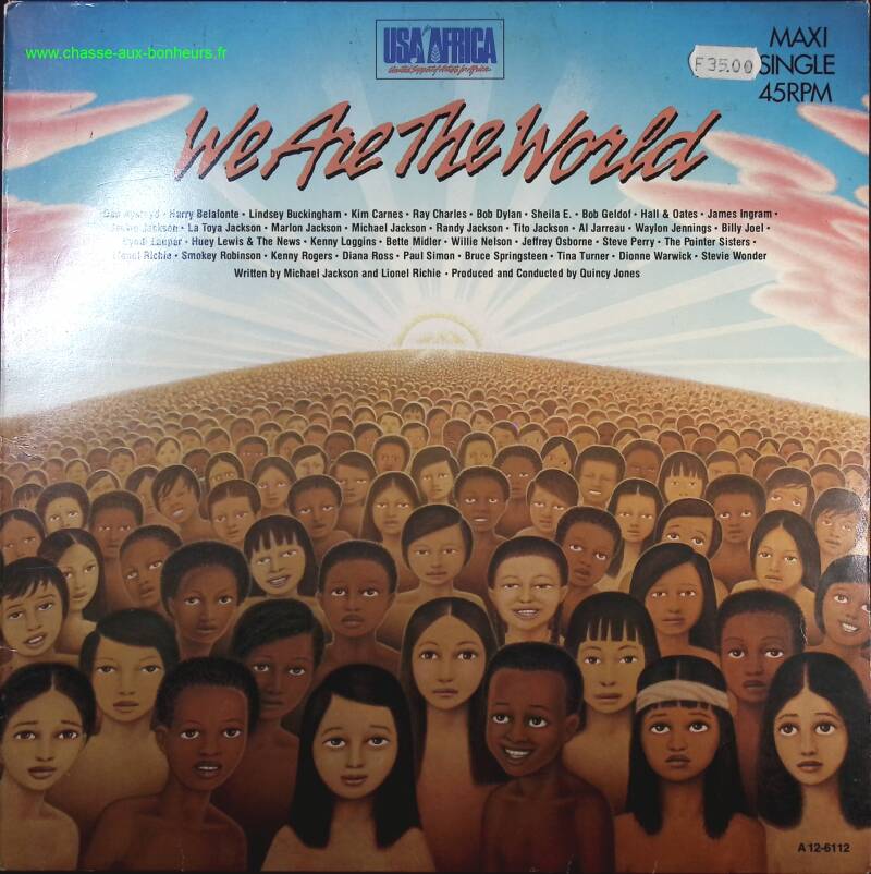 We Are The World - USA Africa - disque vinyle maxi 45 tours