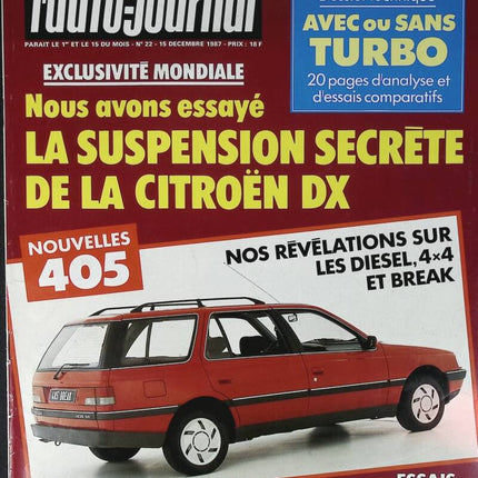 Geheime Federung Citroën DX - L'auto journal - Nr. 22 - 1987 - Zeitschriftenbericht - Auto
