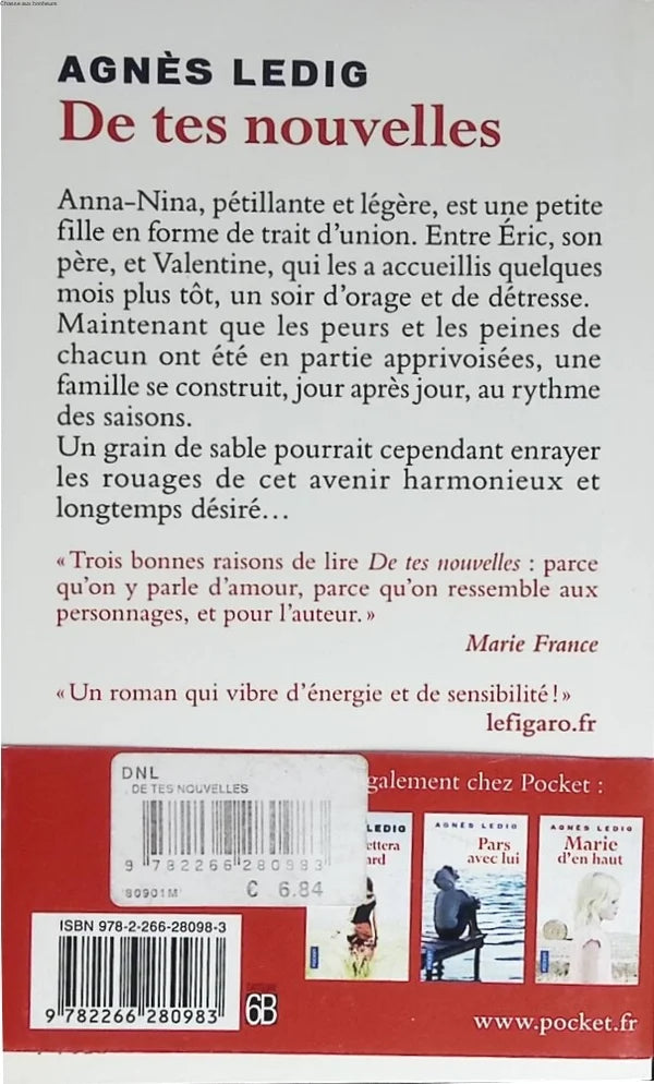 De tes nouvelles - Agnès Ledig - livre