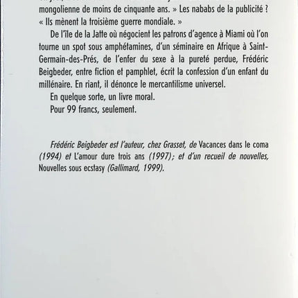 99 Franken - Frédéric Beigbeder - Buch