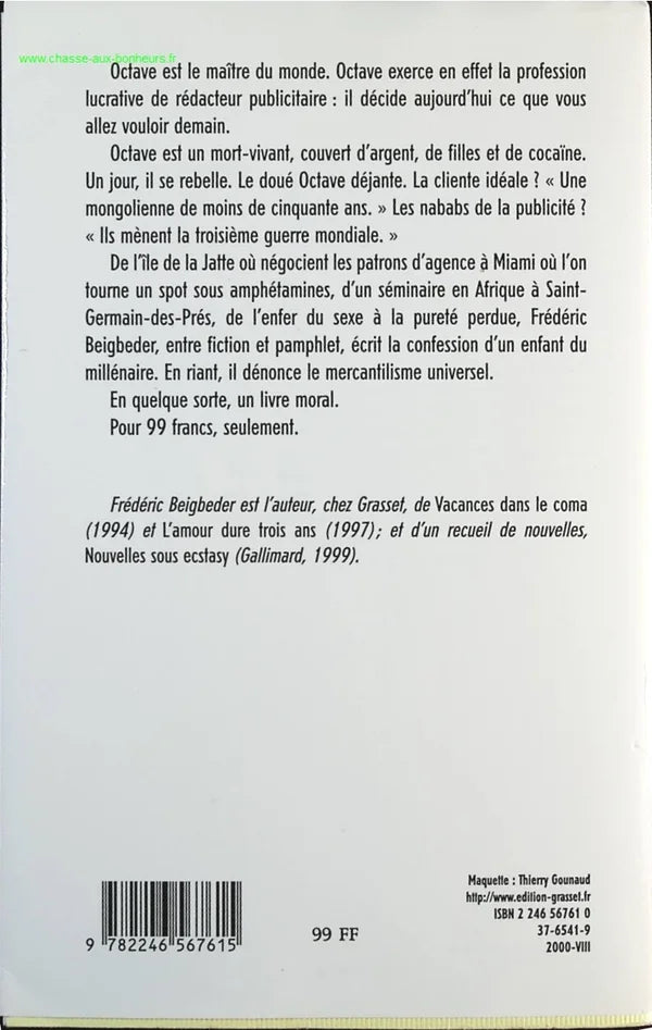 99 Francs - Frédéric Beigbeder - Book