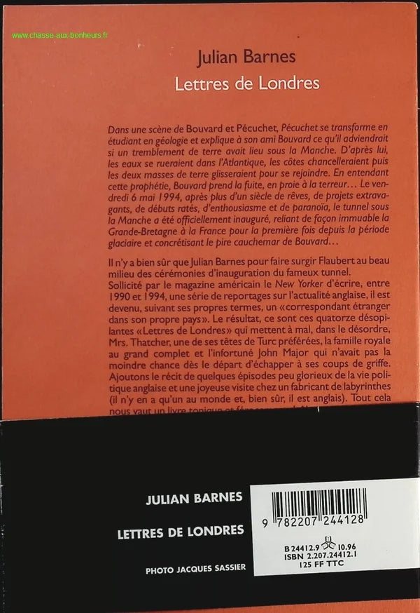 Lettres de Londres - Julian Barnes - Livre