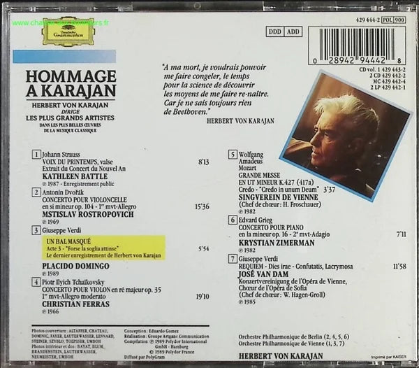 Tribute to Karajan Volume 2 - Various Artists - CD