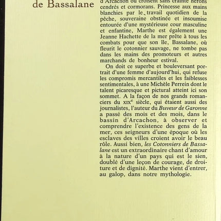 Les Cotonniers De Bassalane - Michèle Perrein - Livre