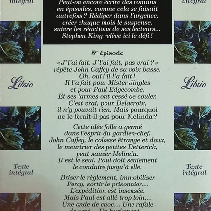 La Ligne verte, tome 5 - L'équipée nocturne - Stephen King - livre