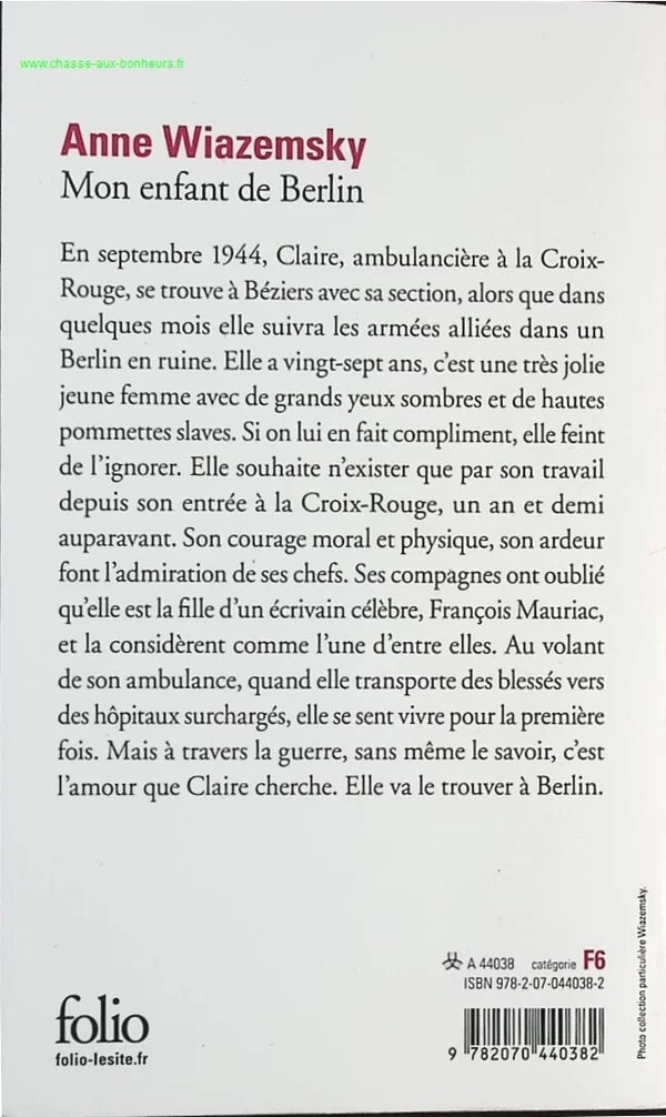 My Child from Berlin - Anne Wiazemsky - Book