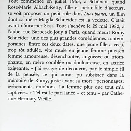 Romy – Catherine Hermary-Vieille – 1989 – Buch