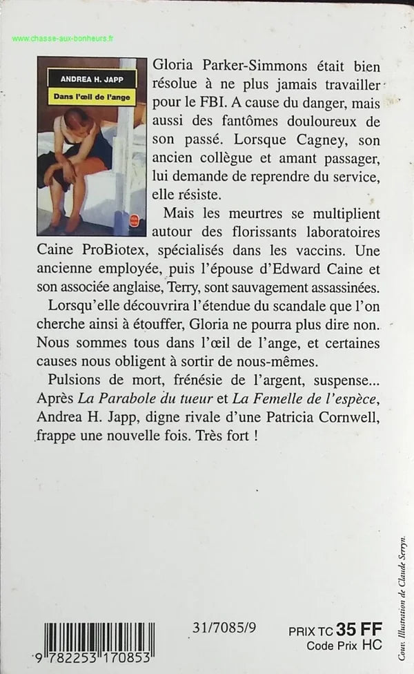 Dans l'Oeil de l'ange - Andréa Japp - Livre