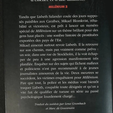 Millénium - Tome 2 - La fille qui rêvait d'un bidon d'essence et d'une allumette - Stieg Larsson - livre
