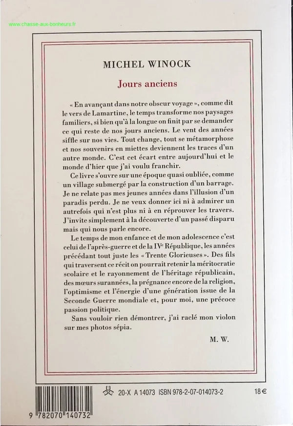 Ancient Days - Michel Winock - book