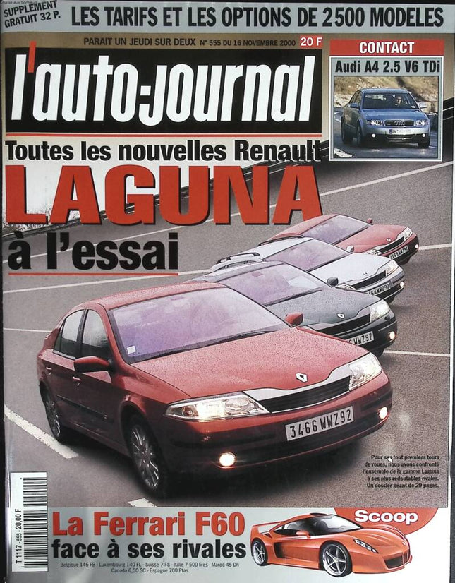 Renault Laguna - L'auto journal - n° 555 - 2000 - revue magazine - voiture