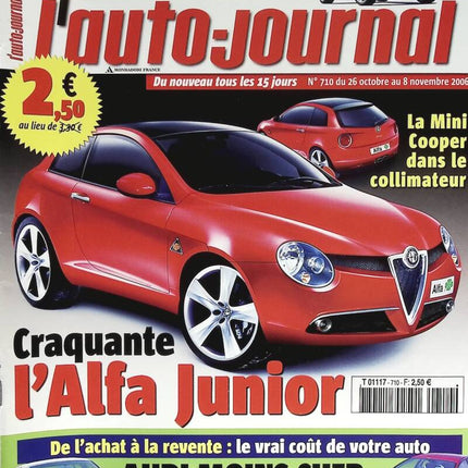 L'alfa junior - L'auto journal - n° 710 - 2006 - revue magazine - voiture
