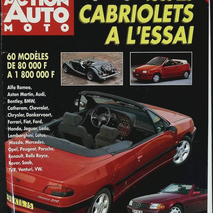 Convertibles - Action auto moto - n° 1 - 1994 - magazine review - car