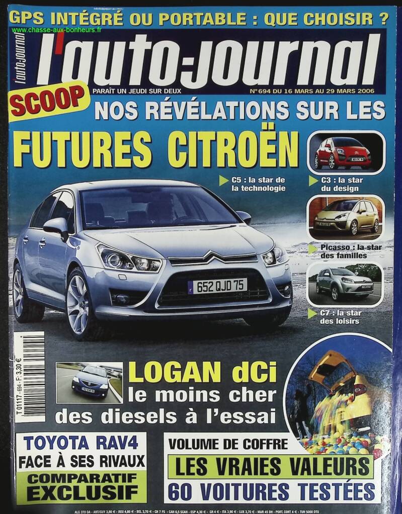 Futures Citroën - L'auto journal - n° 694 - 2006 - revue magazine - voiture
