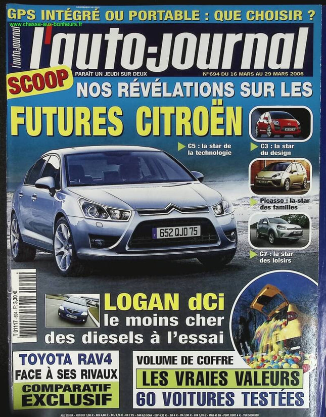 Futures Citroën - L'auto journal - n° 694 - 2006 - revue magazine - voiture
