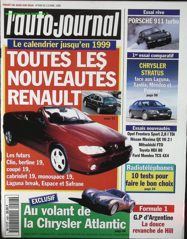 Alle aktuellen Renault-Neuigkeiten - L'auto journal - Nr. 408 - 1995 - Zeitschriftenbericht - Auto