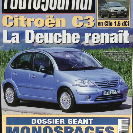 Citroën C3 - L'auto journal - n° 575 - 2001 - revue magazine - voiture