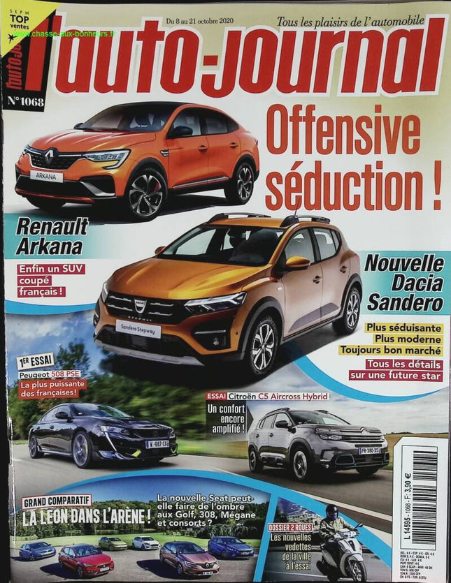 Renault Arkana Dacia Sandero - L'auto journal - n° 1068 - 2020 - revue magazine - voiture