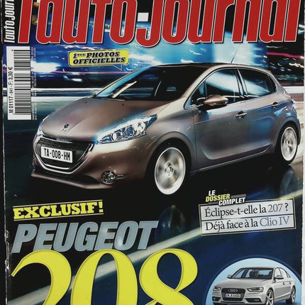 Peugeot 208 - L'auto journal - n° 841 - 2011 - revue magazine - voiture