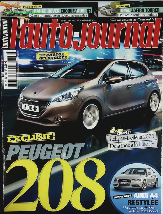 Peugeot 208 - L'auto journal - n° 841 - 2011 - magazine review - car