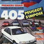 Peugeot 405 - L'auto journal - n° 11 - 1987 - magazine review - car