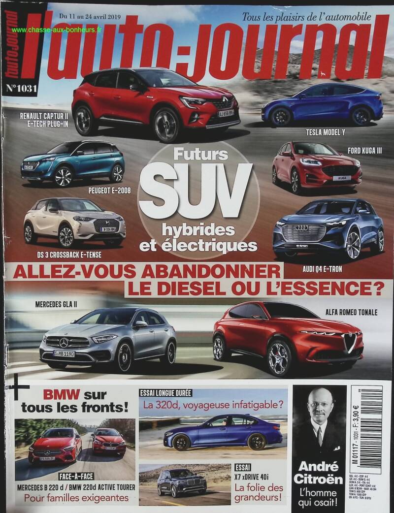 Futurs SUV Hybrides et électriques - L'auto journal - n° 1031 - 2019 - revue magazine - voiture