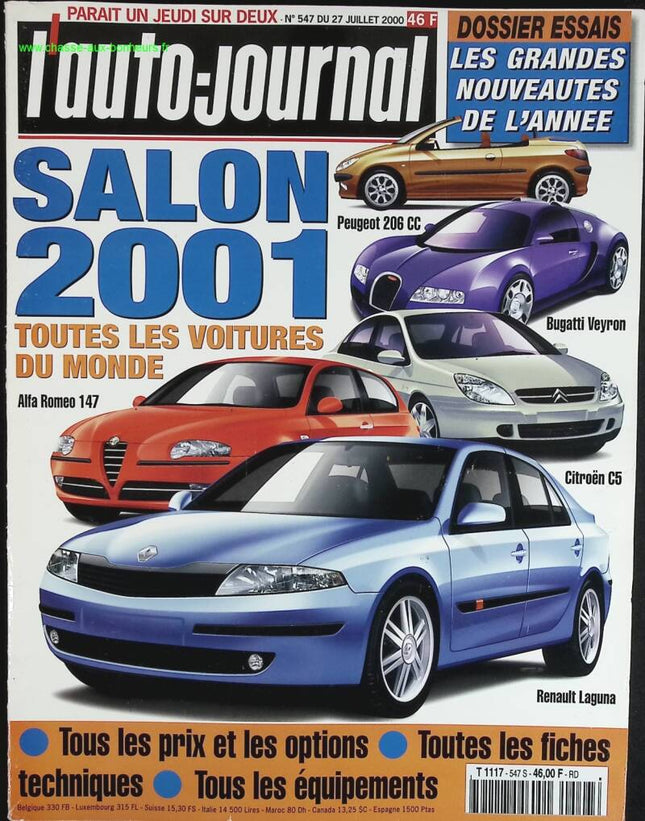 Spécial salon 2001 - L'auto journal - n° 547 - 2000 - revue magazine - voiture