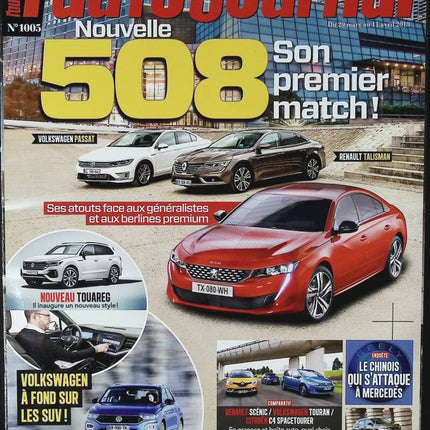 Peugeot 508 son premier match - L'auto journal - n° 1005 - 2018 - revue magazine - voiture