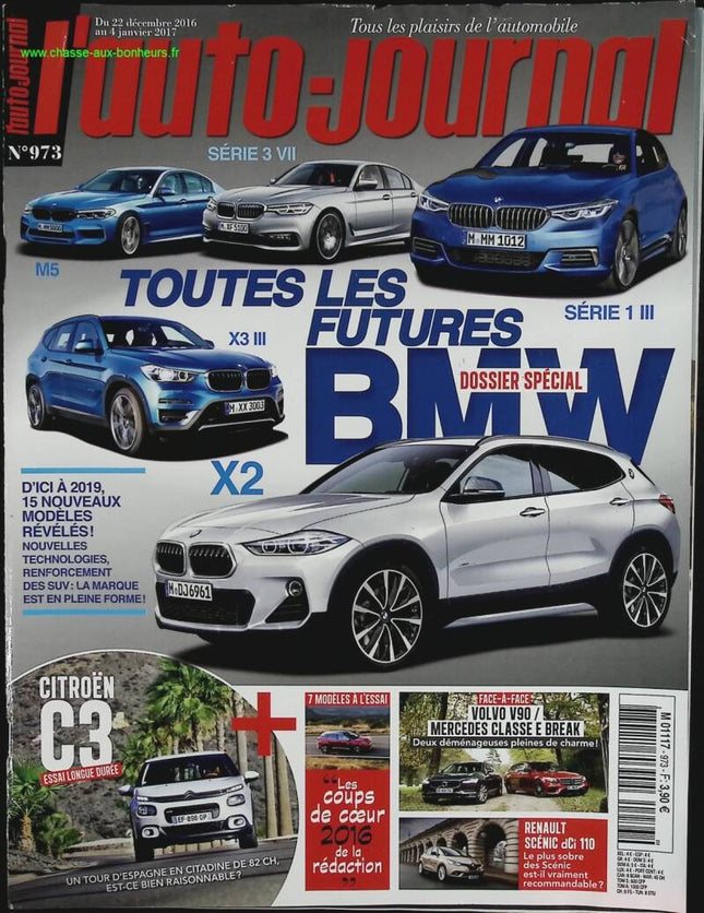 Toutes les futures BMW - L'auto journal - n° 973 - 2016 - revue magazine - voiture