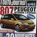 Peugeot 807 attaque Renault Espace - L'auto journal - n° 544 - 2000 - revue magazine - voiture