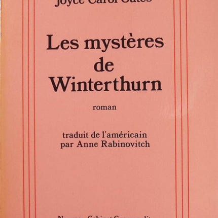 The Mysteries of Winterthurn - Joyce Carol Oates - Book