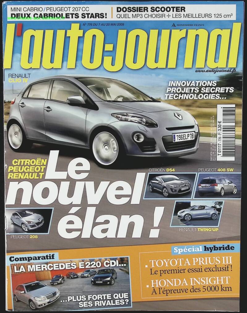 Citroën Peugeot Renault le nouvel élan - L'auto journal - n° 776 - 2009 - revue magazine - voiture