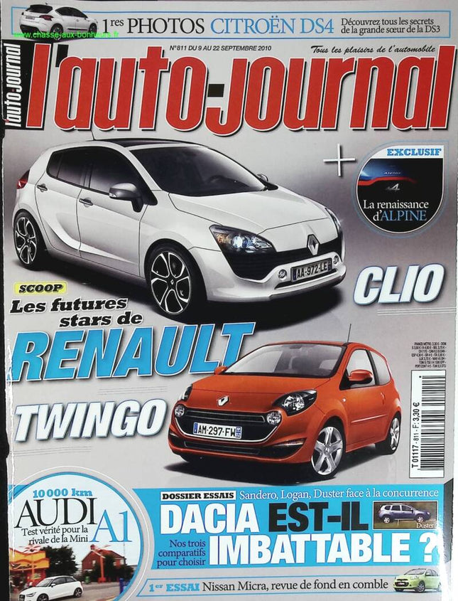 Les futurs stars de Renault - L'auto journal - n° 811 - 2010 - revue magazine - voiture