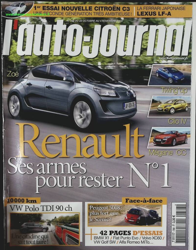 Renault - L'auto journal - Nr. 788 - 2009 - Zeitschriftenbericht - Auto