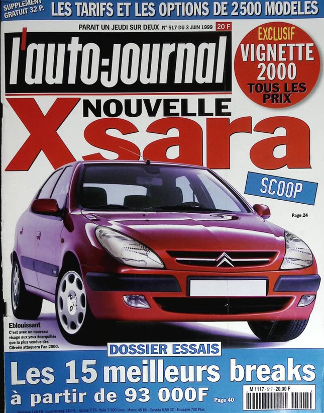 New Xsara - L'auto journal - n° 517 - 1999 - magazine review - car