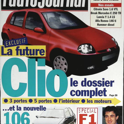 La future Clio - L'auto journal - n° 432 - 1996 - revue magazine - voiture
