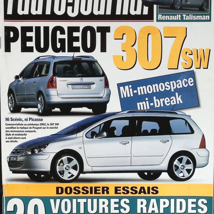 Peugeot 307 SW - L'auto journal - n° 576 - 2001 - revue magazine - voiture