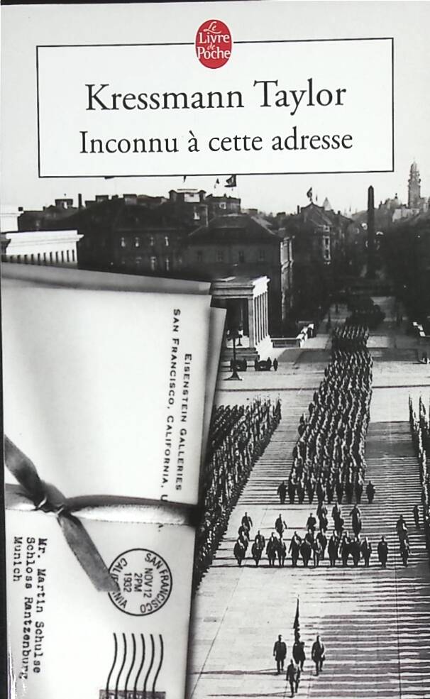 Inconnu à cette adresse – Kathrine Kressmann Taylor – roman épistolaire, montée du nazisme et amitié brisée - livre
