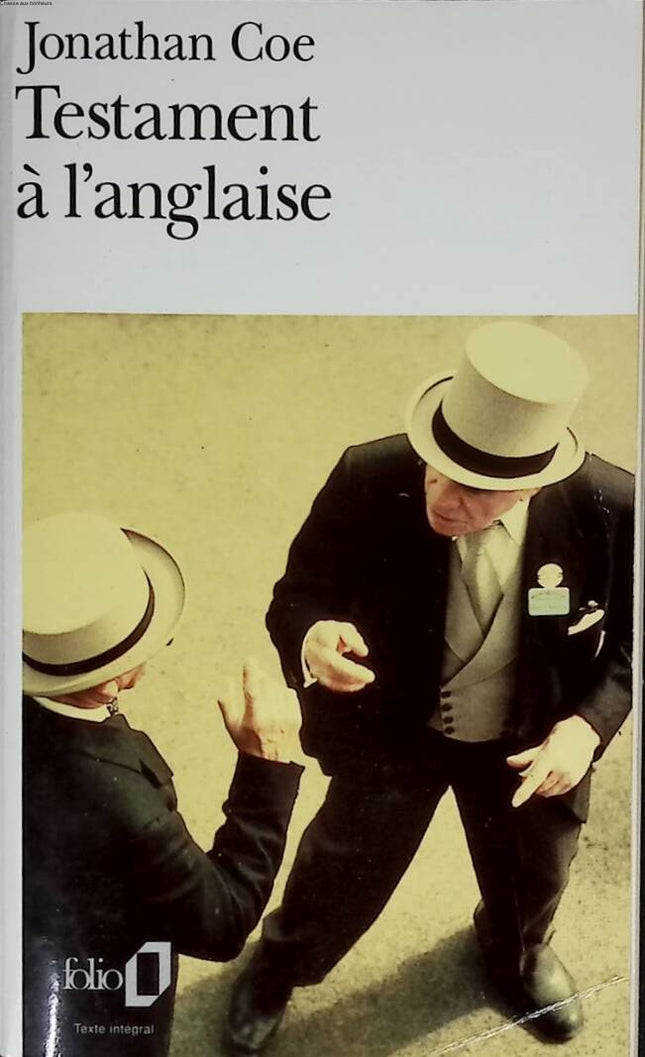 Roman satire sociale anglaise humour héritage famille secrets – Testament à l’anglaise Jonathan Coe - 1998 - livre
