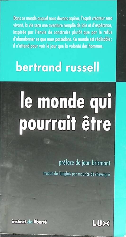 The World That Could Be - Bertrand Russell - 2014 - book