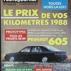 Peugeot 605 - L'auto journal - Nr. 1 - 1988 - Zeitschriftenrezension - Auto
