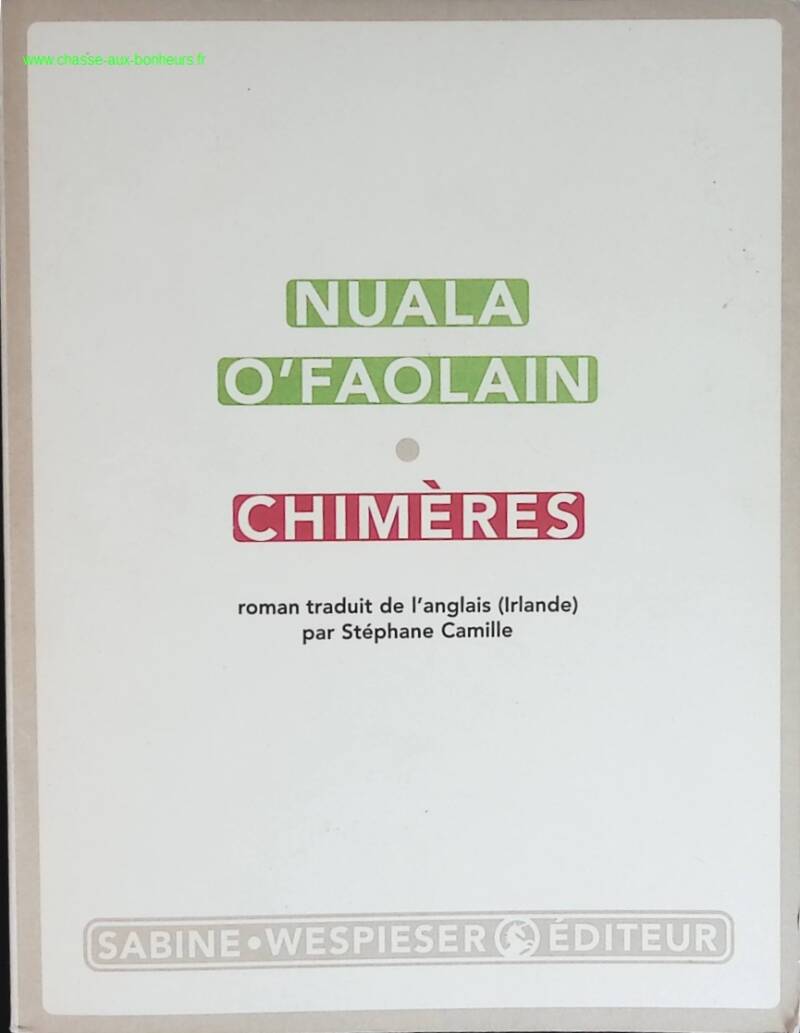 Chimères - Nuala O'Faolain - livre