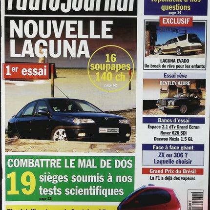 Nouvelle Laguna Renault - L'auto journal - n° 407 - 1995 - revue magazine - voiture