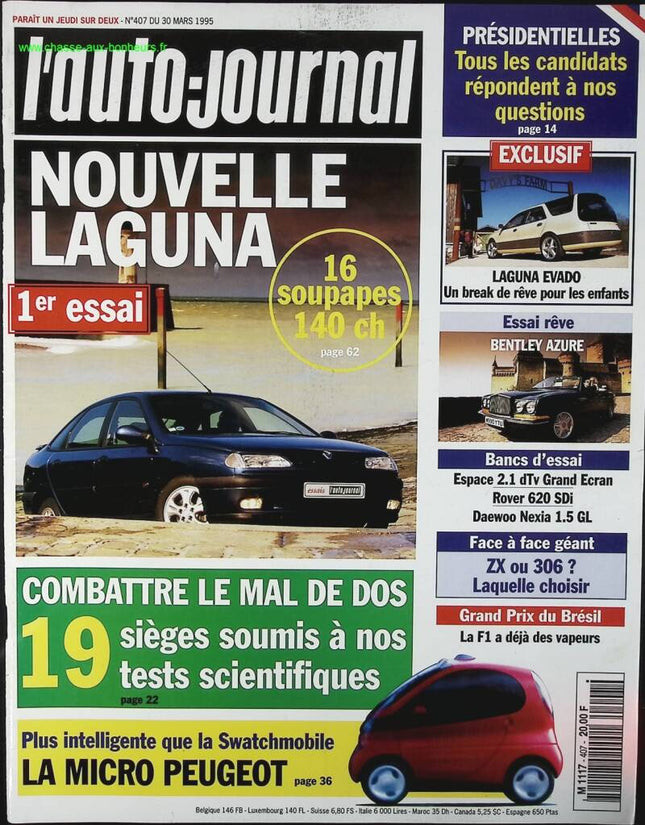 Der neue Renault Laguna - L'auto journal - Nr. 407 - 1995 - Zeitschriftenbericht - Auto